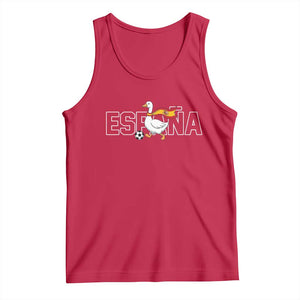 Espana Spain Soccer Football Tank Top Silly Goose Spanish Flag Fan Supporter TS14 Red Print Your Wear