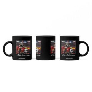 Espana Spain Soccer Football Fan Spanish Flag Coffee Mug Funny Raccoon I Live Here Now TS14 Print Your Wear