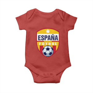 Espana Spain Soccer Football Fan Spanish Flag Baby Onesie TS14 Red Print Your Wear