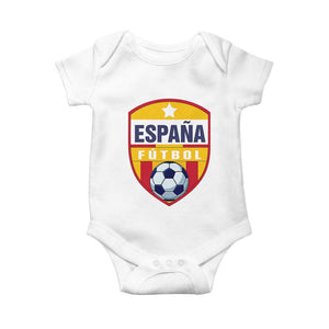 Espana Spain Soccer Football Fan Spanish Flag Baby Onesie TS14 White Print Your Wear