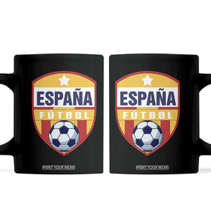 Espana Spain Soccer Football Fan Spanish Flag Coffee Mug TS14 Black Print Your Wear