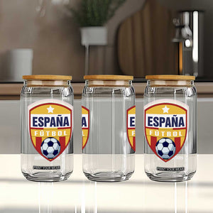 Espana Spain Soccer Football Fan Spanish Flag Glass Can TS14 Print Your Wear