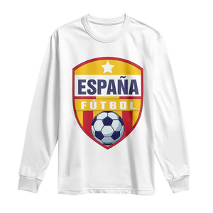 Espana Spain Soccer Football Fan Spanish Flag Long Sleeve Shirt TS14 White Print Your Wear