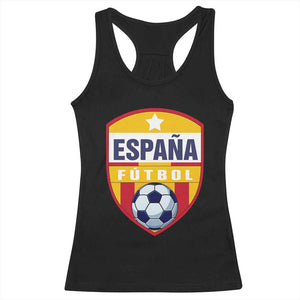 Espana Spain Soccer Football Fan Spanish Flag Racerback Tank Top TS14 Black Print Your Wear