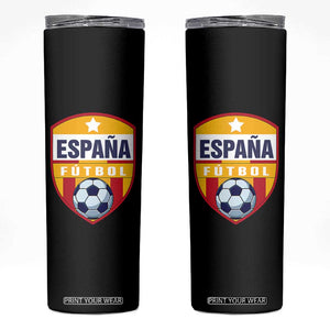 Espana Spain Soccer Football Fan Spanish Flag Skinny Tumbler TS14 Black Print Your Wear