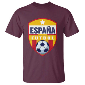 Espana Spain Soccer Football Fan Spanish Flag T Shirt TS14 Maroon Print Your Wear