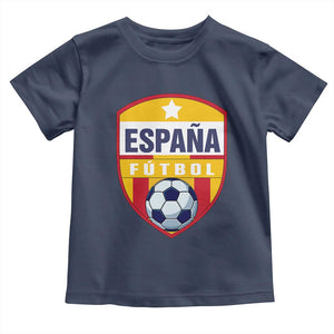 Espana Spain Soccer Football Fan Spanish Flag Toddler T Shirt TS14 Navy Print Your Wear