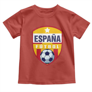 Espana Spain Soccer Football Fan Spanish Flag Toddler T Shirt TS14 Red Print Your Wear