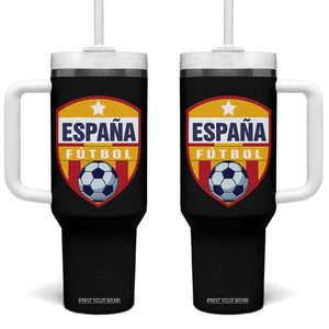 Espana Spain Soccer Football Fan Spanish Flag Tumbler With Handle TS14 One Size: 40 oz Black Print Your Wear