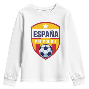 Espana Spain Soccer Football Fan Spanish Flag Youth Sweatshirt TS14 White Print Your Wear