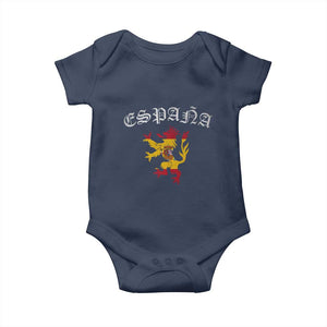 Espana Spain Lion Spanish Flag Spaniard Pride Baby Onesie TS14 Navy Print Your Wear