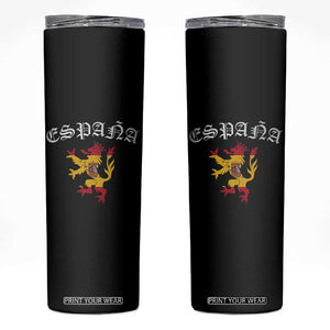 Espana Spain Lion Spanish Flag Spaniard Pride Skinny Tumbler TS14 Black Print Your Wear