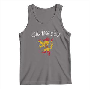 Espana Spain Lion Spanish Flag Spaniard Pride Tank Top TS14 Deep Heather Print Your Wear