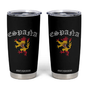 Espana Spain Lion Spanish Flag Spaniard Pride Tumbler Cup TS14 Black Print Your Wear