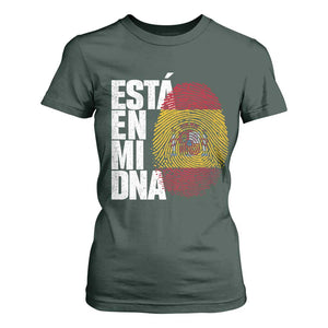 It's in My DNA Espana Spain Spanish Flag Pride T Shirt For Women TS14 Dark Forest Green Print Your Wear