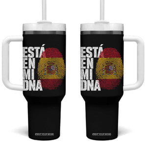 It's in My DNA Espana Spain Spanish Flag Pride Tumbler With Handle TS14 One Size: 40 oz Black Print Your Wear