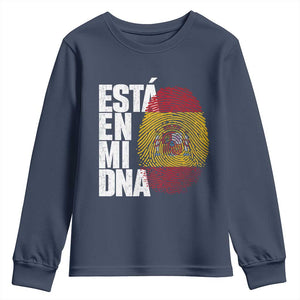 It's in My DNA Espana Spain Spanish Flag Pride Youth Sweatshirt TS14 Navy Print Your Wear