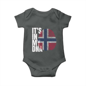 It's in My DNA Norway Norwegian Flag Pride Baby Onesie TS14 Dark Heather Print Your Wear