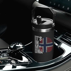 It's in My DNA Norway Norwegian Flag Pride Flip Straw Tumbler TS14 Print Your Wear