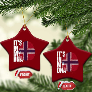 It's in My DNA Norway Norwegian Flag Pride Ceramic Ornament TS14 Print Your Wear