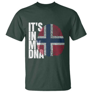 It's in My DNA Norway Norwegian Flag Pride T Shirt TS14 Dark Forest Green Print Your Wear