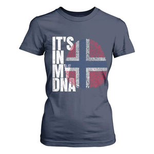 It's in My DNA Norway Norwegian Flag Pride T Shirt For Women TS14 Navy Print Your Wear