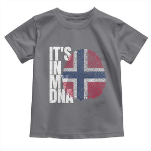 It's in My DNA Norway Norwegian Flag Pride Toddler T Shirt TS14 Charcoal Print Your Wear