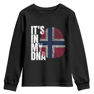 It's in My DNA Norway Norwegian Flag Pride Youth Sweatshirt TS14 Black Print Your Wear