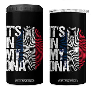 It's in My DNA France French Flag 4 in 1 Can Cooler Tumbler TS14 One Size: 16 oz Black Print Your Wear