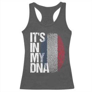 It's in My DNA France French Flag Racerback Tank Top TS14 Dark Heather Print Your Wear