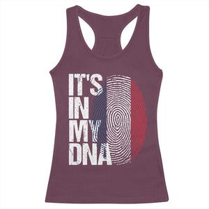 It's in My DNA France French Flag Racerback Tank Top TS14 Maroon Print Your Wear