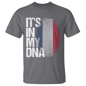 It's in My DNA France French Flag T Shirt TS14 Charcoal Print Your Wear