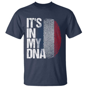 It's in My DNA France French Flag T Shirt TS14 Navy Print Your Wear