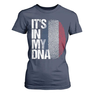It's in My DNA France French Flag T Shirt For Women TS14 Navy Print Your Wear