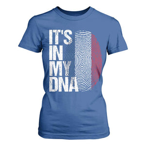 It's in My DNA France French Flag T Shirt For Women TS14 Royal Blue Print Your Wear