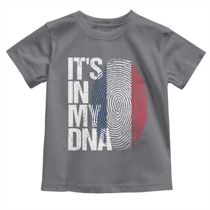 It's in My DNA France French Flag Toddler T Shirt TS14 Charcoal Print Your Wear