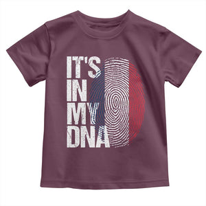 It's in My DNA France French Flag Toddler T Shirt TS14 Maroon Print Your Wear