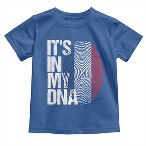 It's in My DNA France French Flag Toddler T Shirt TS14 Royal Blue Print Your Wear