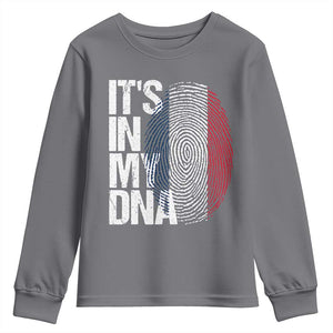 It's in My DNA France French Flag Youth Sweatshirt TS14 Charcoal Print Your Wear