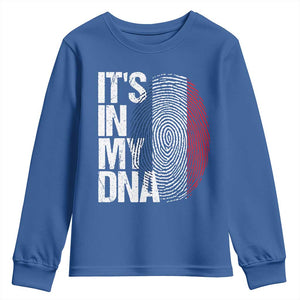 It's in My DNA France French Flag Youth Sweatshirt TS14 Royal Blue Print Your Wear