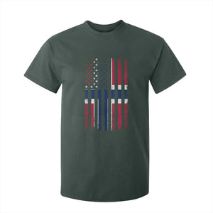 Norwegian Roots Half American Flag USA Norway Pride T Shirt For Kid TS14 Dark Forest Green Print Your Wear
