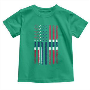 Norwegian Roots Half American Flag USA Norway Pride Toddler T Shirt TS14 Irish Green Print Your Wear