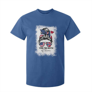 Yes I'm Both of Them Half Norwegian American T Shirt For Kid TS14 Royal Blue Print Your Wear