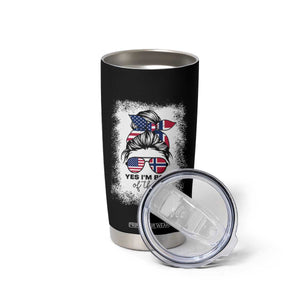 Yes I'm Both of Them Half Norwegian American Tumbler Cup TS14 Print Your Wear