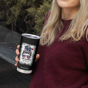 Yes I'm Both of Them Half Norwegian American Tumbler Cup TS14 Print Your Wear