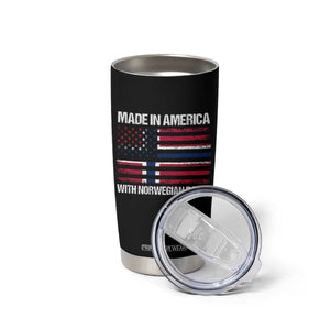 Made in America with Norwegian Parts Tumbler Cup Half American Flag USA Norway Pride TS14 Print Your Wear