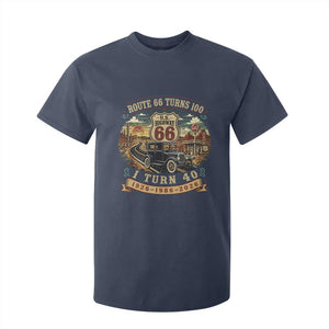 Route Highway 66 Turns 100 I Turn 40 T Shirt For Kid Vintage 1986 Road Sign Antique Car Lover 40th Birthday Gift