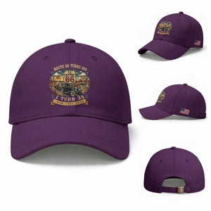 Route Highway 66 Turns 100 I Turn 35 Baseball Cap Vintage 1991 Road Sign Antique Car Lover 35th Birthday Gift