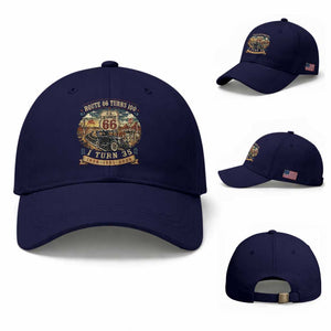 Route Highway 66 Turns 100 I Turn 35 Baseball Cap Vintage 1991 Road Sign Antique Car Lover 35th Birthday Gift