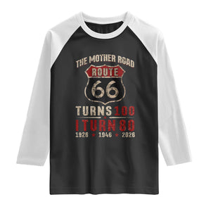 Route Highway 66 Turns 100 I Turn 80 Raglan Shirt Vintage 1946 Road Sign 80th Birthday Gift